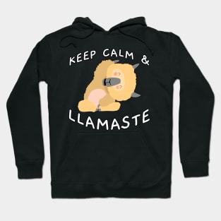 Keep Calm And Llamaste Pose 4 Hoodie